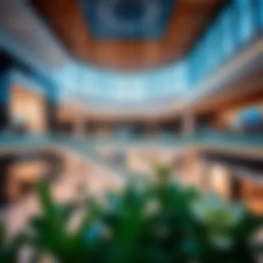 Interior Design of Meydan One Mall Stylish interior design of the mall featuring high-end retail spaces