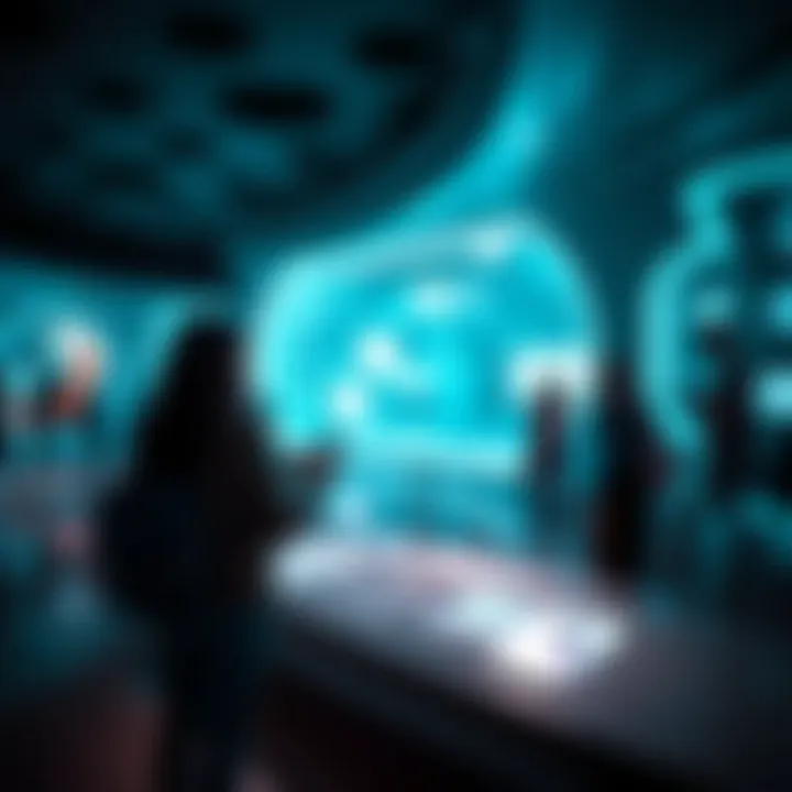 Visitors engaging with futuristic technology at the Museum of the Future