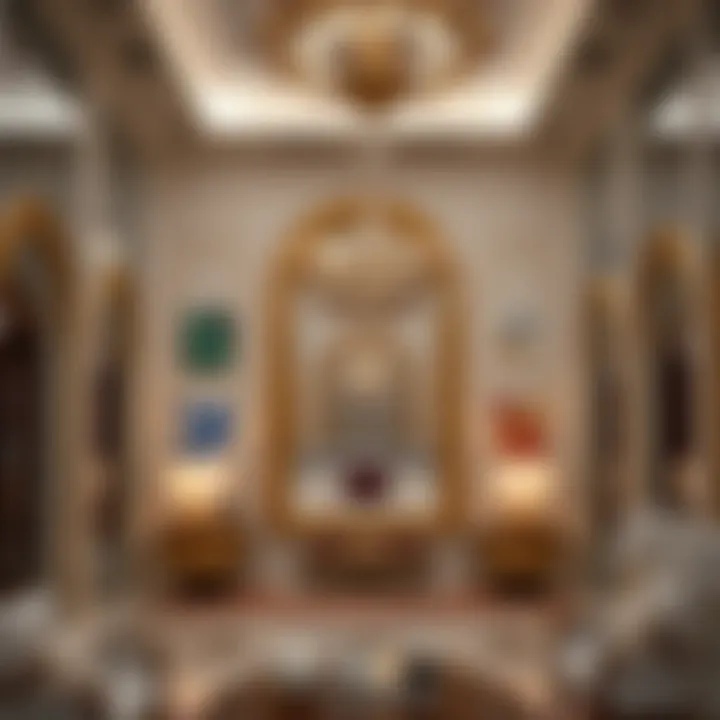 Interior view revealing the opulence and cultural elements within the palace