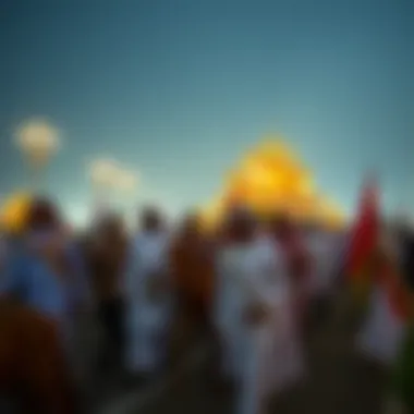 A vibrant parade showcasing Emirati culture and heritage