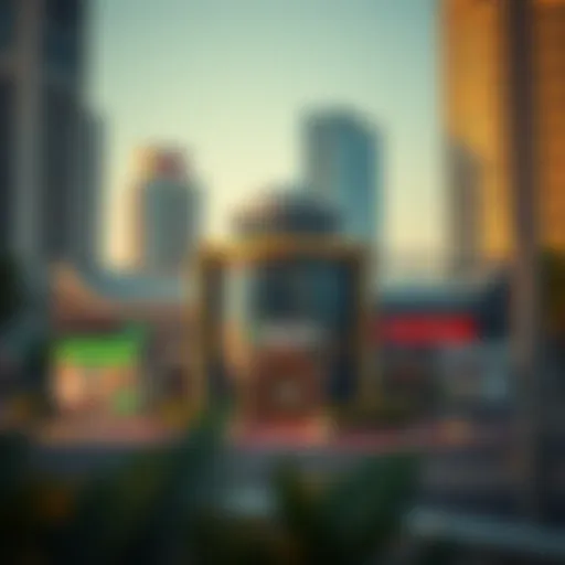 Illustration showing various banks in the UAE