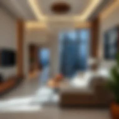 A luxurious apartment interior showcasing modern design