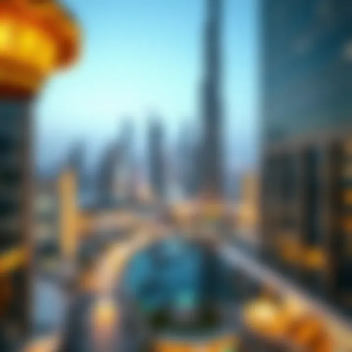 Stunning view of Dubai's skyline during a festive period