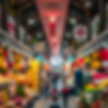 Vibrant market scene showcasing holiday shopping in the UAE