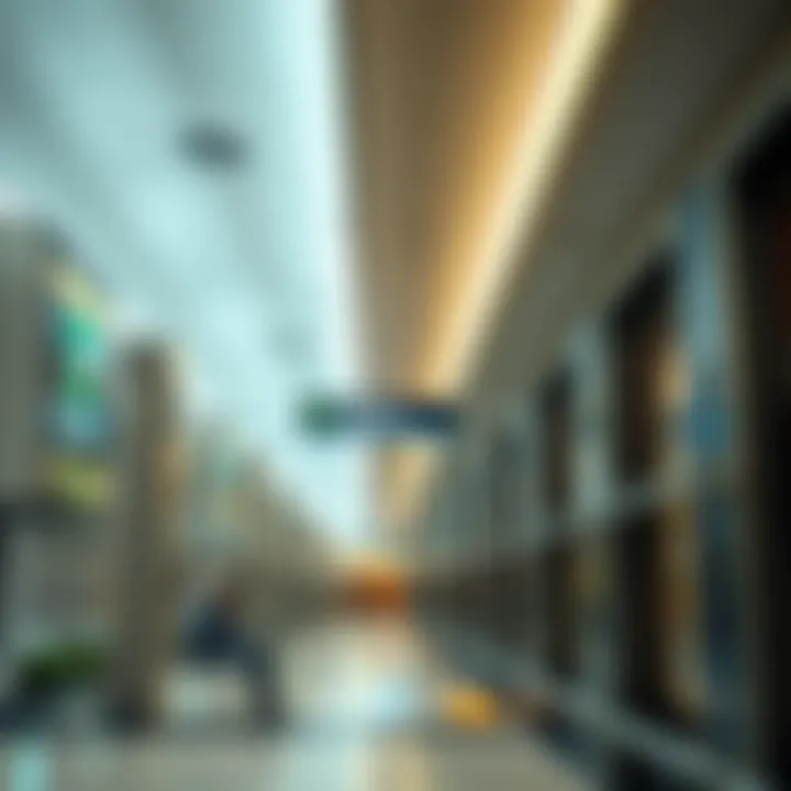 Accessibility Features of Al Warqa Metro Station Interior view showcasing the accessibility features of the Al Warqa Metro station.