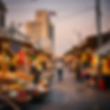 Vibrant market scene along the Dubai Creek illustrating trade activity