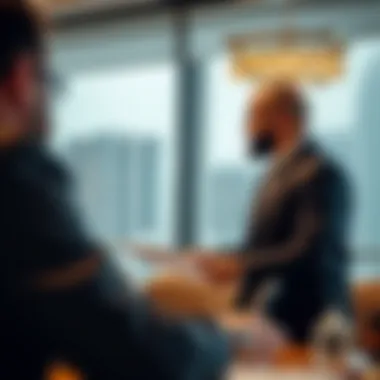 Real estate broker discussing property details with a client