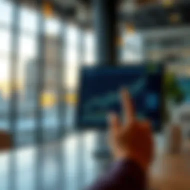 Overview of Dubai's property market trends on a digital screen