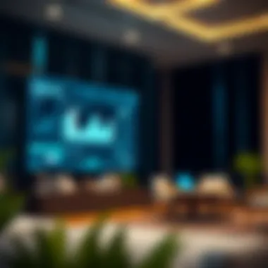 Technology Advancements in Real Estate Brokerage A digital interface showing the integration of technology in real estate brokerage