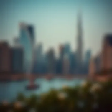 Dubai Skyline with Modern Architecture Dubai skyline showcasing modern architecture