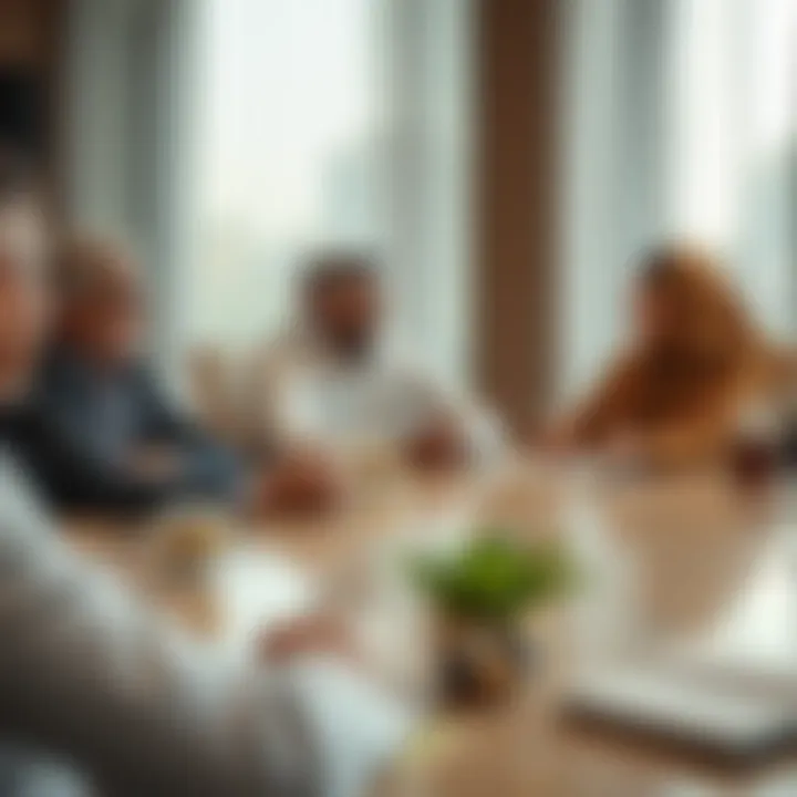 Foreign investors in a property development meeting