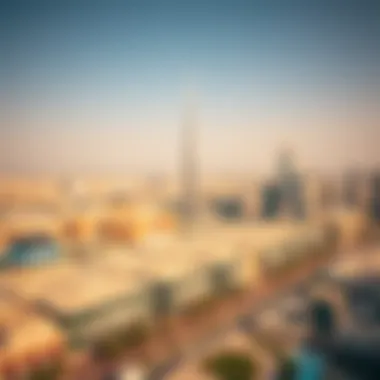 Dubai's Tourism Landscape A panoramic view of Dubai's iconic skyline illustrating tourism growth