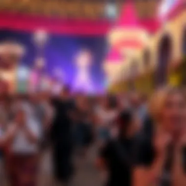 Festive Atmosphere in Dubai Crowd enjoying a festive atmosphere in Dubai during New Year celebrations