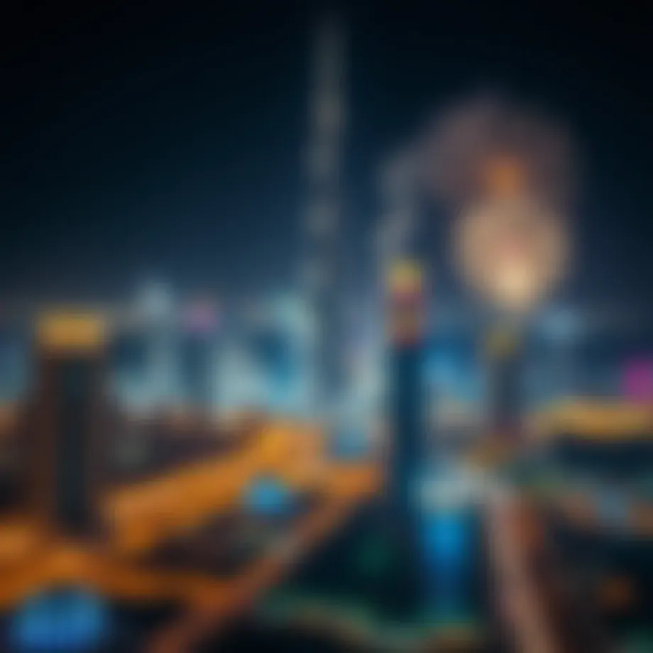 Stunning view of Dubai skyline illuminated during New Year celebrations