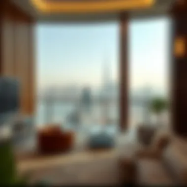 Panoramic views of Dubai skyline from Nobu Residence