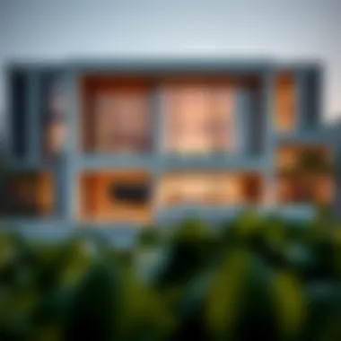 Elegant exterior view of Nobu Residence showcasing modern architecture