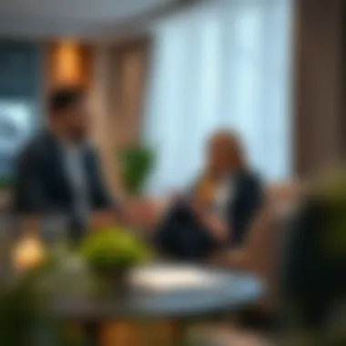 Mortgage Consultation Session A financial advisor discussing mortgage options
