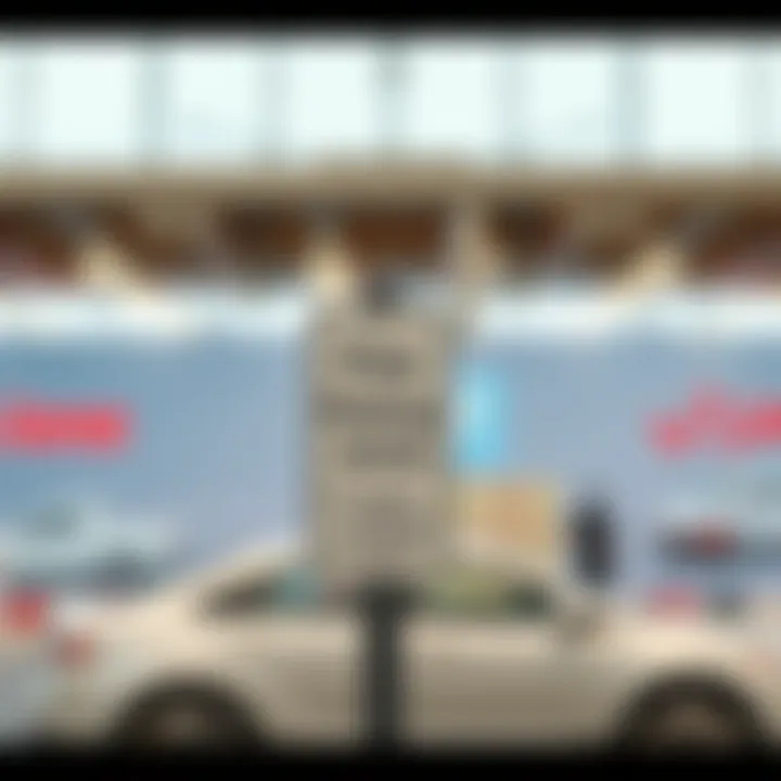 Signage indicating free parking zones in Dubai