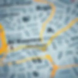 Postal code map highlighting Al Karama, Dubai