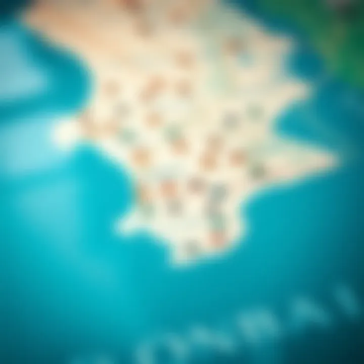 Map highlighting various property regions in Dubai