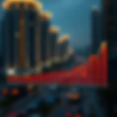 Graph representing historical property price trends in Dubai