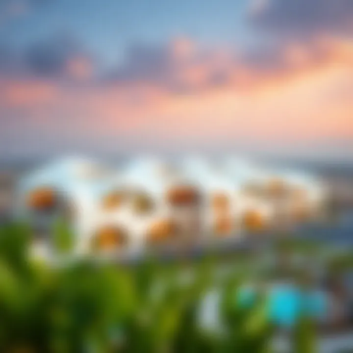 Innovative Architecture of Nakheel's Project Aerial view of Nakheel's flagship project in Ras Al Khaimah showcasing innovative architecture.