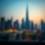 Skyline of Dubai showcasing luxury properties
