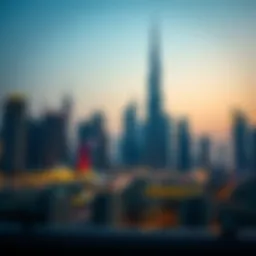 Skyline of Dubai showcasing luxury properties