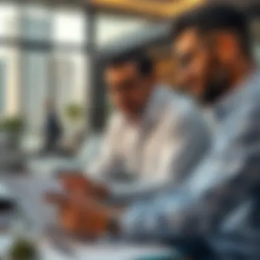 Market Analysis and Investment Insights Investors analyzing real estate trends and data