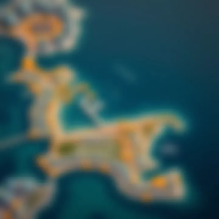 Detailed map of Reem Island highlighting key features