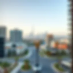 A stunning skyline view of Jumeirah Village Circle showcasing modern architecture.