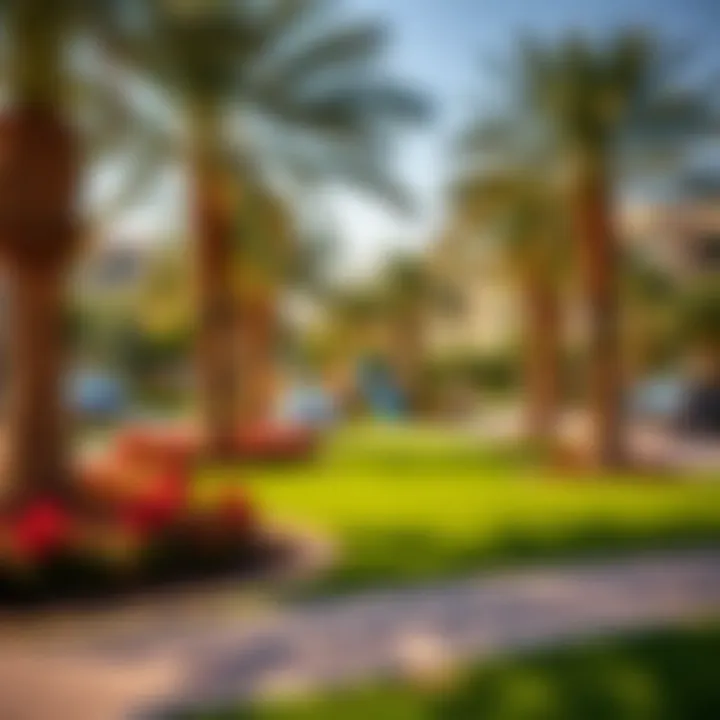 Vibrant community park in Al Barsha 3 with recreational facilities