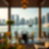 A stunning view of Dubai Marina showcasing waterfront dining options