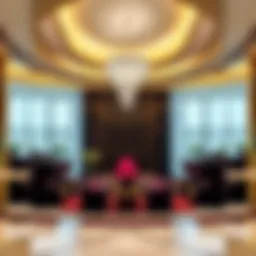 Luxurious lobby design of Ritz Carlton Business Bay