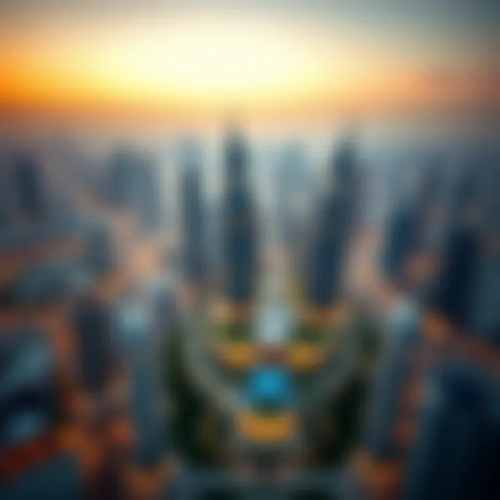 Aerial View of Safa Two Towers Stunning aerial view of Safa Two Towers showcasing its unique architecture