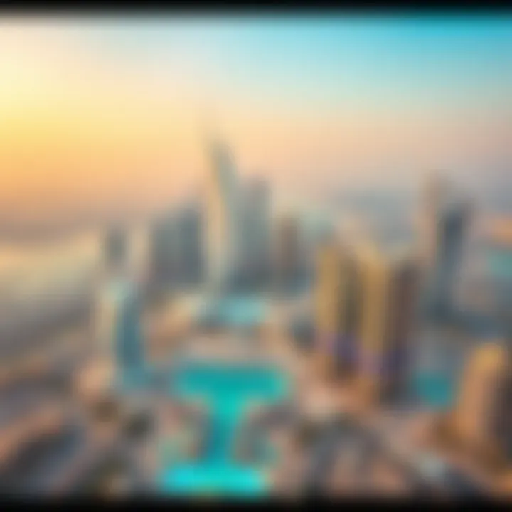 Dubai Skyline from Safa Two Towers Panoramic view of Dubai's skyline from Safa Two Towers