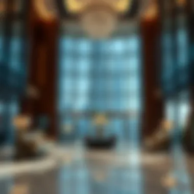 Luxurious lobby area inside Sapphire Tower with elegant design