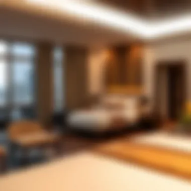 Luxurious hotel room with modern amenities in Satwa