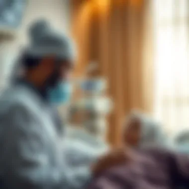 Personalized Patient Care Experience at Saudi German Hospital Patient receiving personalized care from attentive medical staff