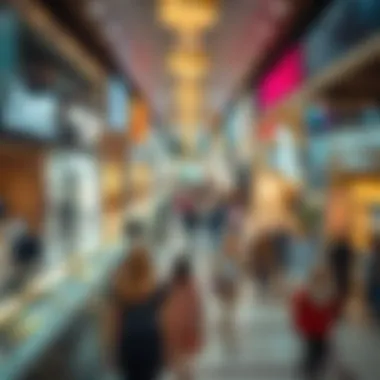 The Lively Atmosphere of مول في جميرا A bustling scene of shoppers enjoying their experience at مول في جميرا