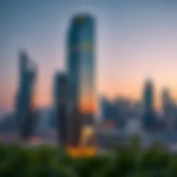 Stunning exterior view of Rolex Tower against the Dubai skyline