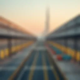 A panoramic view of Dubai's modern warehousing facilities