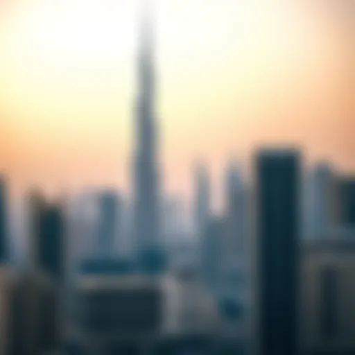 The stunning Burj Khalifa towering over the Dubai skyline