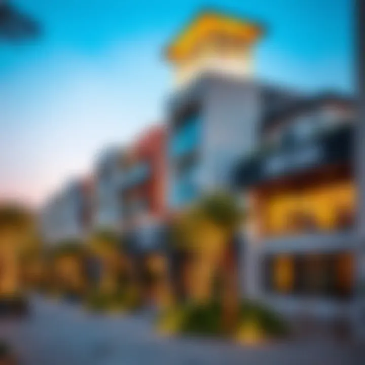 Modern residential properties in Town Square Dubai highlighting architectural design