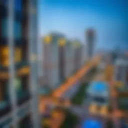 A panoramic view of Khalifa City showcasing residential buildings