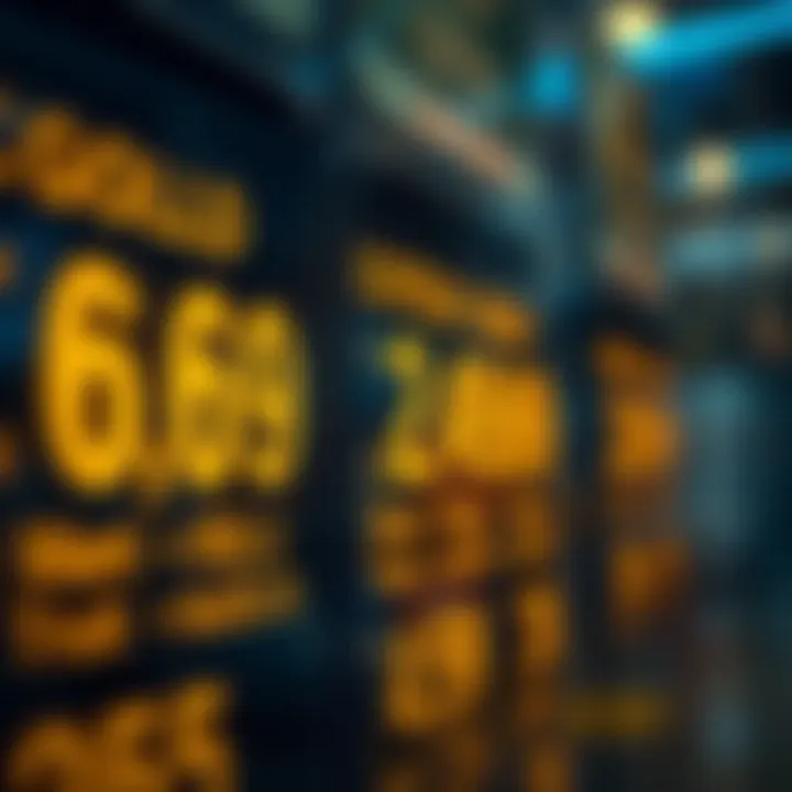 Monitoring Gold Rates: The Price of Investment A close-up of gold price tags highlighting fluctuations in rates