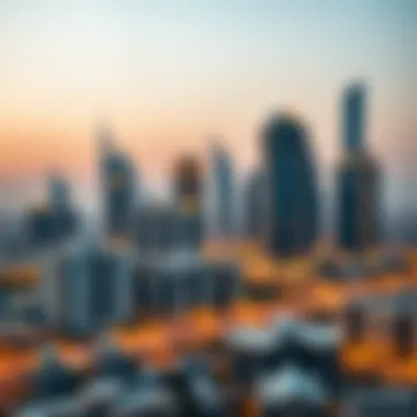 Dubai Skyline with Real Estate Developments Dubai skyline with real estate developments