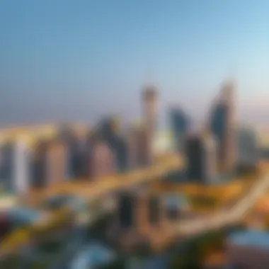 Overview of the Dubai skyline showcasing real estate developments