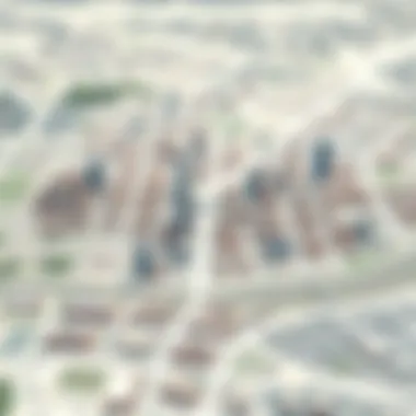Map illustrating the concept of urban partitioning in cities