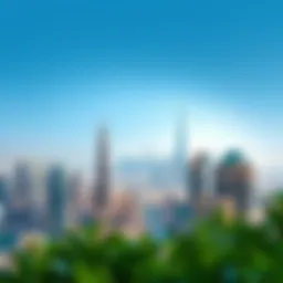 A panoramic view of Dubai skyline highlighting luxury apartments